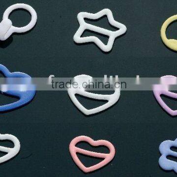 Irregular shape Nylon coated bra ring and slider