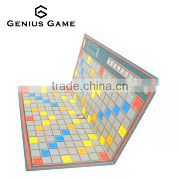 One time half folded cardboard game board