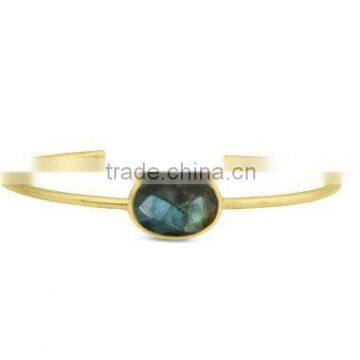 Labradorite Gemstone Bracelete, vermiel Gold Bracelete