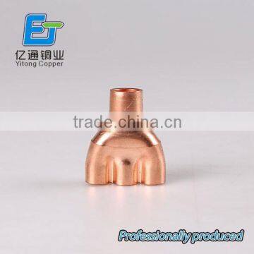 red copper Y tee pipe