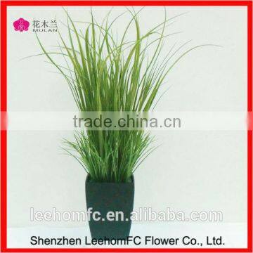 wholesale artificial green grass in black ceramic pot