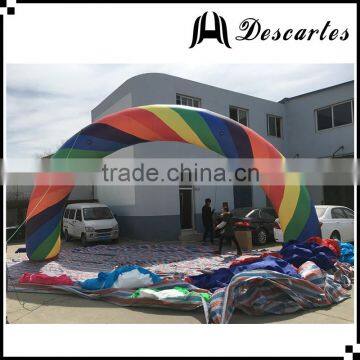 Colorful inflatable advertising entrance arch, inflatable rainbow circle arch for sale