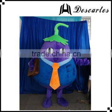 Cute plush vegetable walking costume, eggplant mascot costume for sale