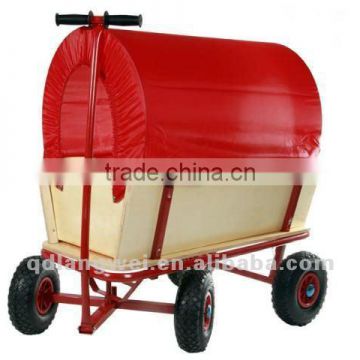 Wood garden canvas wagon TC4202