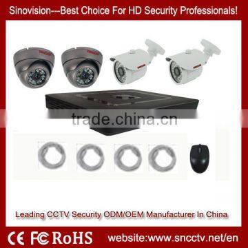 4CH hd 960P h.264 nvr kits for ip camera