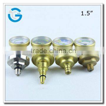 High Quality 1.5 Inch Brass Back Connection Pressure Gauge for Gas