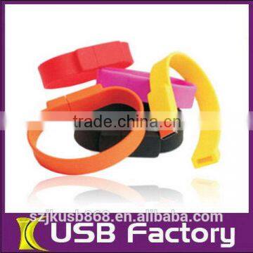 Hot sale OEM silicon wristband USB flash drive 4gb 8gb