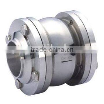 Sanitary three piece check valve