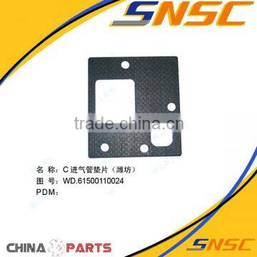 Inlet pipe gaskets for weichai engine Construction Machinery Parts WD.61500110024 Inlet pipe gaskets