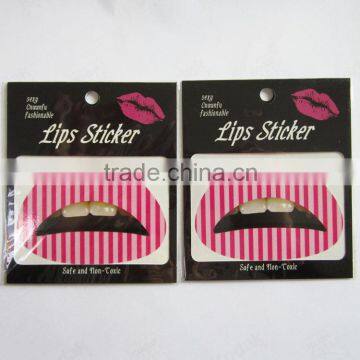 Promotion gift pink sexy temporary lip tattoo non removable lip sticker for girls factory