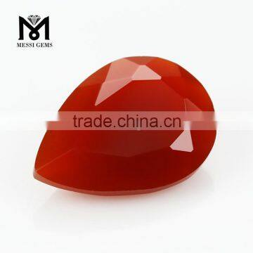 Wholesale Pear Machine Cut Natural Red Agate Gemstone Price