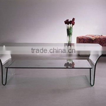 Glass Coffee Table: A612 Bent Glass Coffee Table