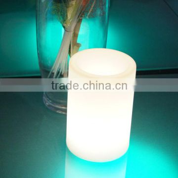 PE plastic housing ECO-friendly egg pillar square shape mini desk lamps for decor