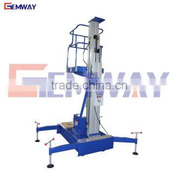 Hydraulic narrow single mast indoor mini man lift for roof maintenance