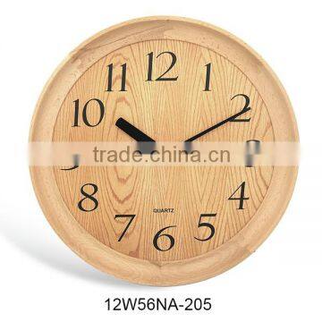 12 inch trendy eco friendly wood wall clock modern style (12W56NA-205)