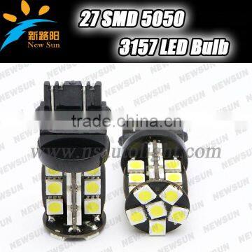 30 smd 5050 led car 3157 led bulb, Dc12V canbus 3157 led white blue yellow red green Car Backup light parking light error free