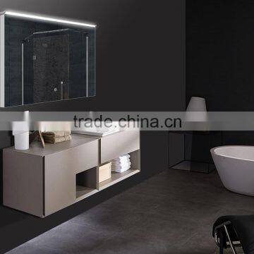 Factory direct Hotel bath mirror wth top arylic light ,shower lighted mirror