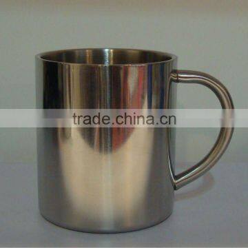 promotional stainless steel coffee mug 220ml/350ml steel handle mug