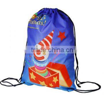 2014 new blue chape n-woven drawstring bag