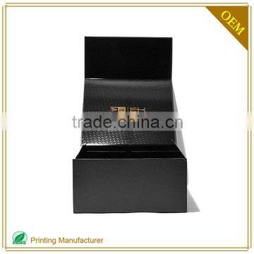 Foldable Cardboard Hat Box Packaging Custom Wholesale Black