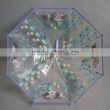 Printed Custom Clear Umbrella Child Stick Umbrella