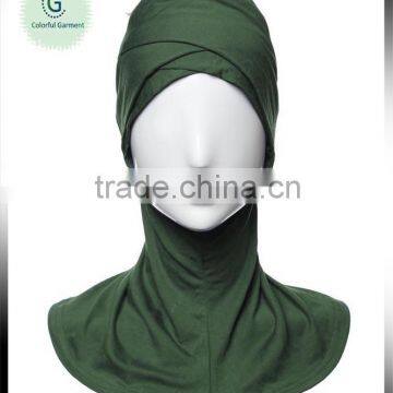 DOUBLE CROSS OVER fashion muslim women cotton viscose inner hijab