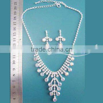 Rhinestone Necklace and Earring