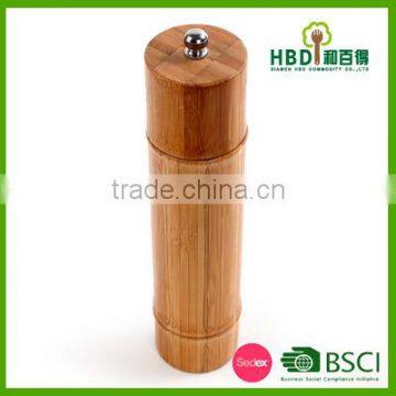 Bamboo Shape Pepper Mill/wooden Pepper Grinder for Kitchen