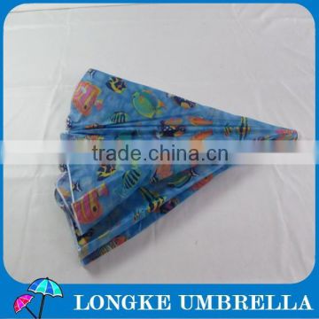 90cm radius blue ocean fish design beach umbrella