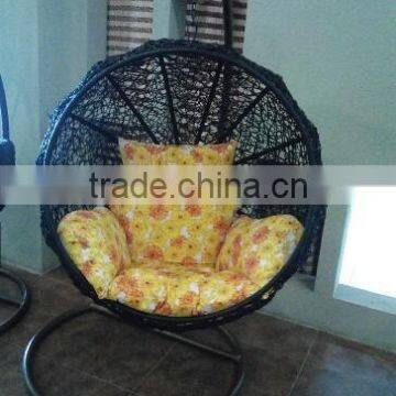 PE rattan egg chair swing for outdoor