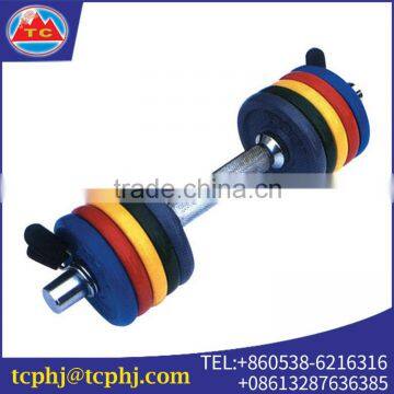 Wholesale CE Certification Durable Chrome Rubber Coated Dumbbell