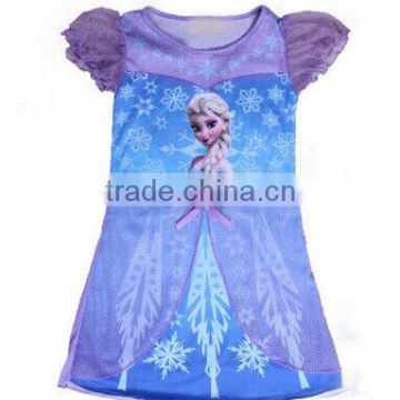 Hot sale Euporean style frozen dress, red skirt for girl