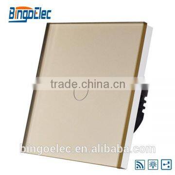 EU/UK Standard 1gang 2way Dimmer Remote Switch,touch Light Switch