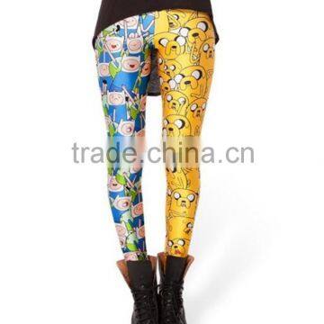 Adventure Time Printed Sexy Gothic Punk Rock Fashion Legging For Woment Digital Fitness Pants Black Milk Galaxy
