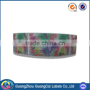 2016 china supply roll packed brand logo with factory price adhesive sticker label