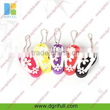 individual slipper silicone keychain