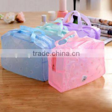 Organizer New Portable Clear Makeup Cosmetic Toiletry Wash Waterproof transparent PVC Cosmetic Bag