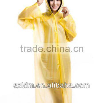 Waterproof Yellow Pvc Polyester Pvc Rubber Rain Poncho photo-2