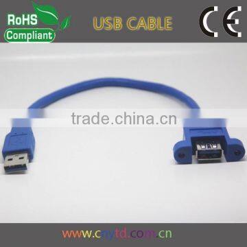 Blue Usb 3.0 Panel Mount Cable With Ear photo-2