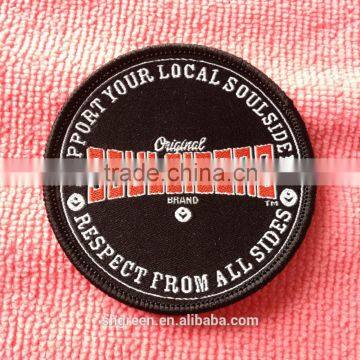 Elephant Logo Overlocked Border Woven Badge/emblem With Back Iron on