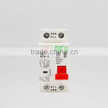 Earth leakage circuit breaker with over voltage protection