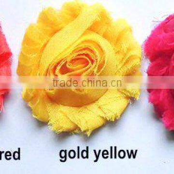 3 Inches Chiffon Lace Trim Flowers for Wedding Decorate photo-3