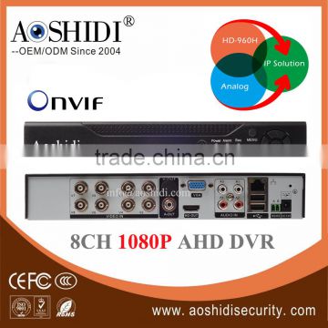 8CH Channel HD 1080P AHD DVR Recorder with HDMI, NVR HVR support Onvif P2P Cloud