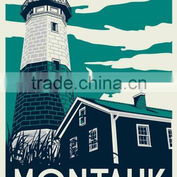 Tower under the sky painting canvas roll