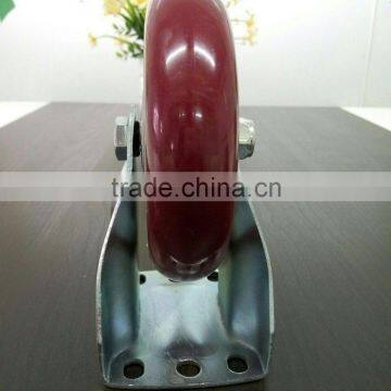 JY-501|red Polyurethane Double Brake Heavy Duty Caster Wheels photo-4