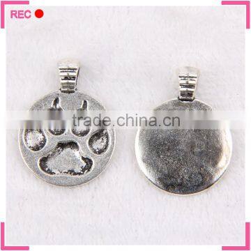 Dog paw shaped modern pendant, zinc alloy design your own pendant