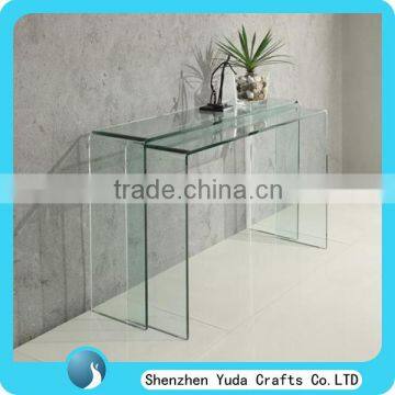 Printed Plexiglass End Table Dining Table Customized White Acrylic Coffee Table photo-4