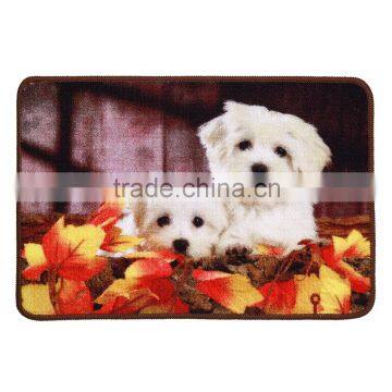 3D dog design printed door mat