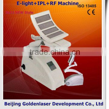 Wrinkle Removal 2013 New Design E-light+IPL+RF Machine Vascular Treatment Tattooing Beauty Machine Equipment For Dry Hair