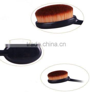 2016 Professional BB CC Cream Brush Big Toothbrush Shaped Black Oval Makeup Brush Set 10pcs photo-2